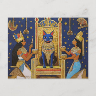AI Ägyptische Katze Postkarte