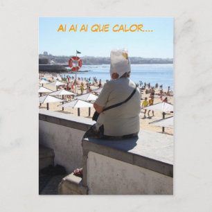 Ai ai ai Que Calor (spanisch, espanol) lustig Postkarte