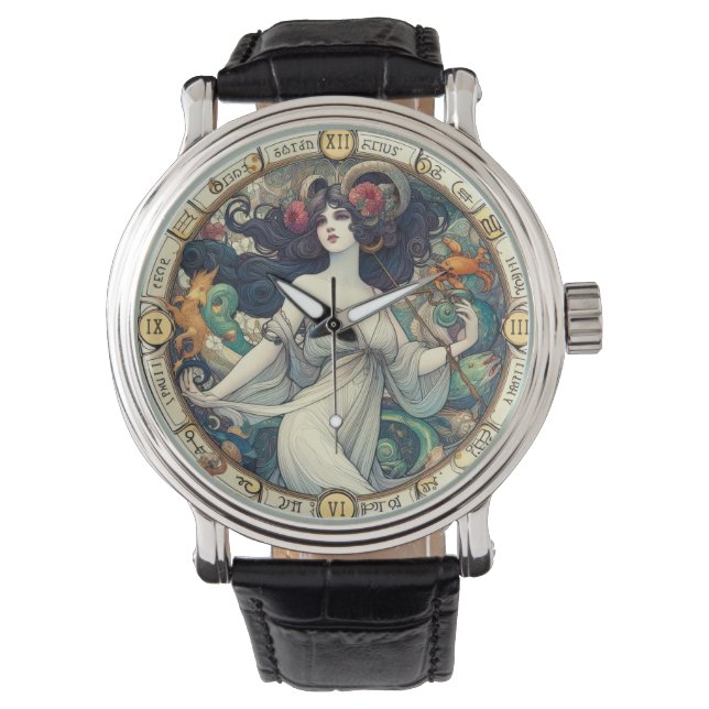 AI aidé Art Déco montre design de montre dame avec (devant)