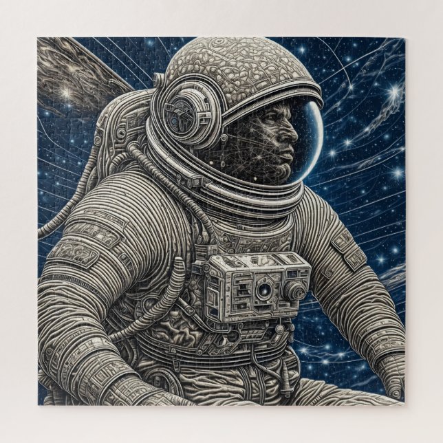 Ai Art Astronaut im Weltraum (Vertikal)