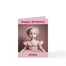 AI Art Doll Bonne carte d'anniversaire