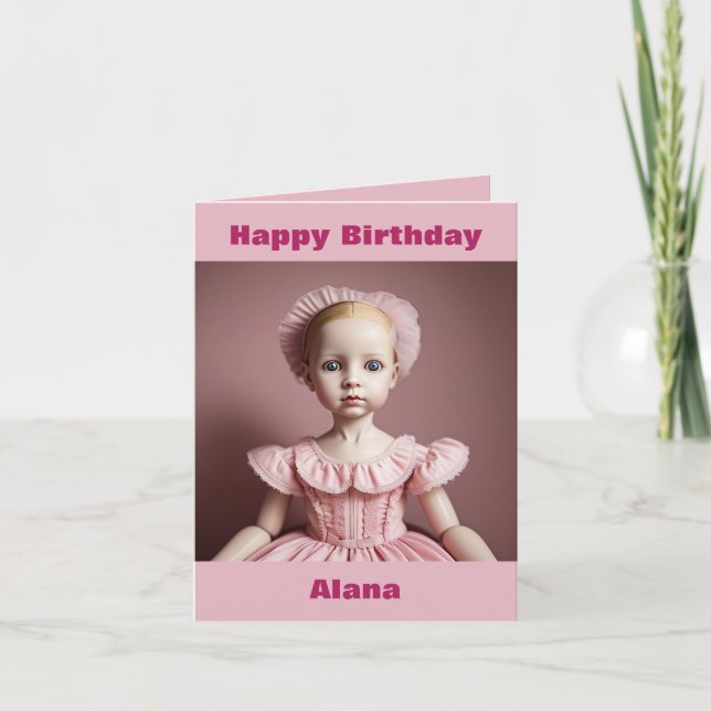 AI Art Doll Bonne carte d'anniversaire (Devant)