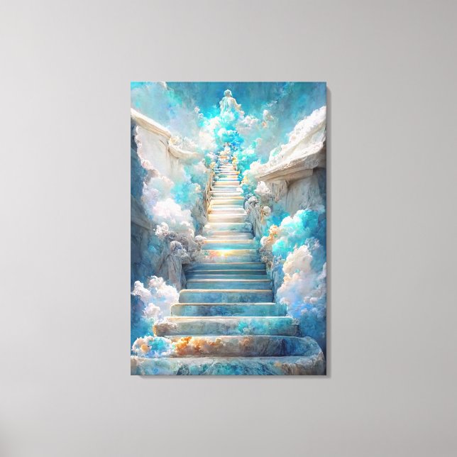 AI Art Gallery™ - Escalier au ciel : toile de foi (Recto)