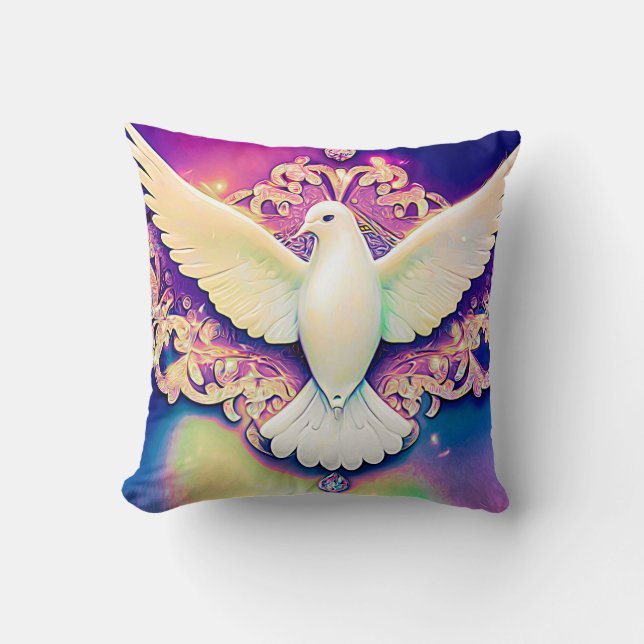 AI Art Holy Spirit Throw Kissen (Vorderseite)