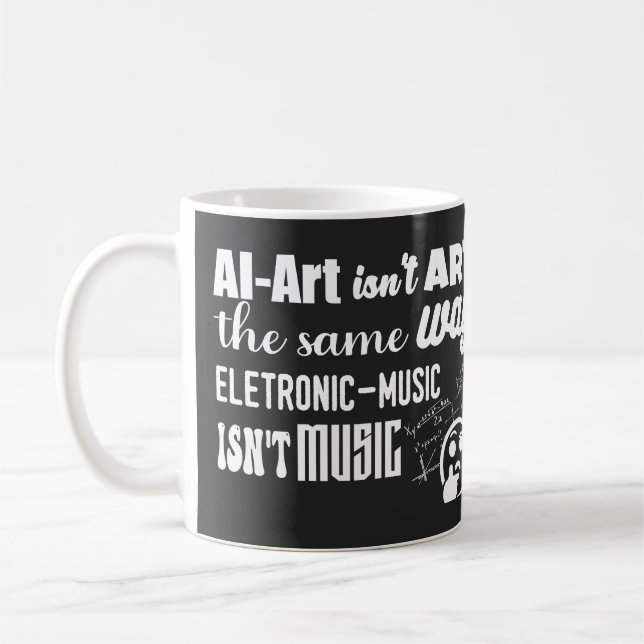 AI-Art ist nicht auf die gleiche Weise wie... Kaffeetasse (Links)