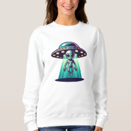 Ai Art mit UFO Eine Alien Sweatshirt