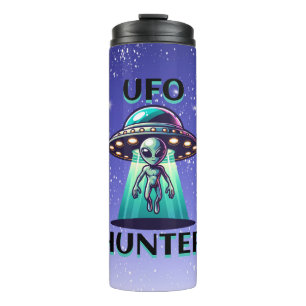 Ai Art mit UFO Eine Alien UFO Hunter Thermosbecher
