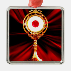 AI Art of A Eucharistic Miracle Ornament Aus Metall