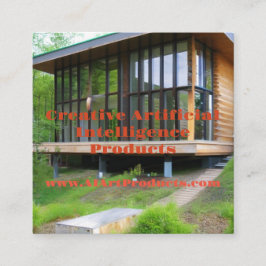AI Art Products Square Business Card Quadratische Visitenkarte