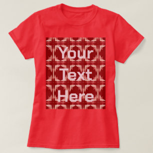 AI Art Red Custom Text T-shirt femme