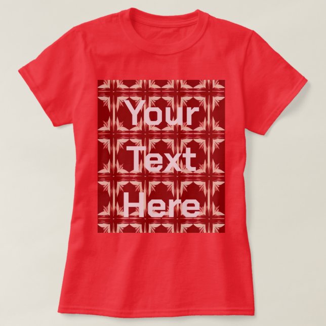 AI Art Red Custom Text Women's T - Shirt (Design vorne)
