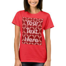 AI Art Red Custom Text Women's T - Shirt
