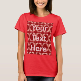 AI Art Red Custom Text Women's T - Shirt