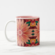 AI Art Tropical Blume Zwei-Tonen-Tasse