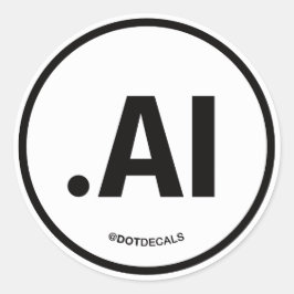 Ai-Aufkleber Runder Aufkleber