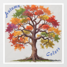 AI Autumn Colors Window Cloning Decal