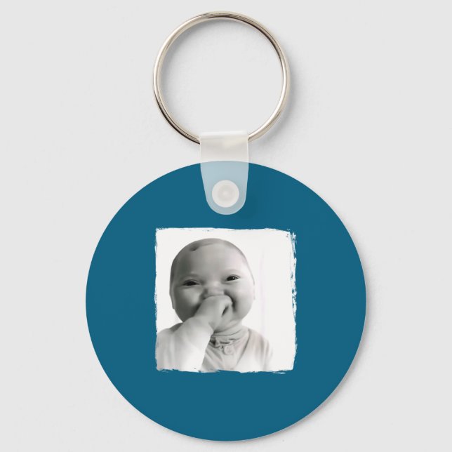 Ai Baby Giggling Holding Back Laugh Funny Viral Ge Schlüsselanhänger (Vorderseite)