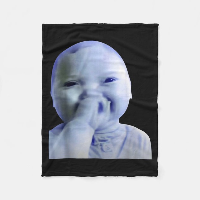 Ai Baby You Swear Meme Funny Laughing Baby Meme Br Fleecedecke (Vorderseite)