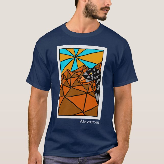 AI beobachtet T - Shirt (Vorderseite)