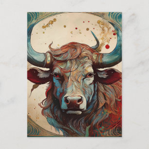 AI Bull Postkarte