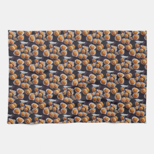 AI Citrouille Jack-o'-lantern Traite Serviette de
