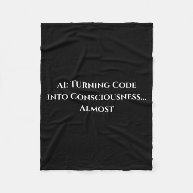 Ai Code Consciousness Funny Tech Geek Nerdy Gift  Fleecedecke (Vorderseite)