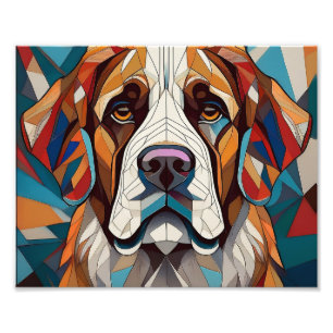 AI Cubism Dog Fotodruck
