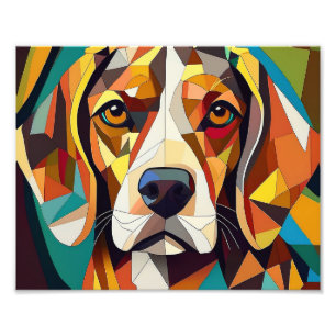 AI Cubism Dog Fotodruck