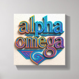 Ai design Alpha et Omega Canvas Impression
