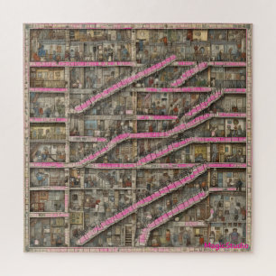 AI Détaillé Plusieurs Mini Chambres Puzzle