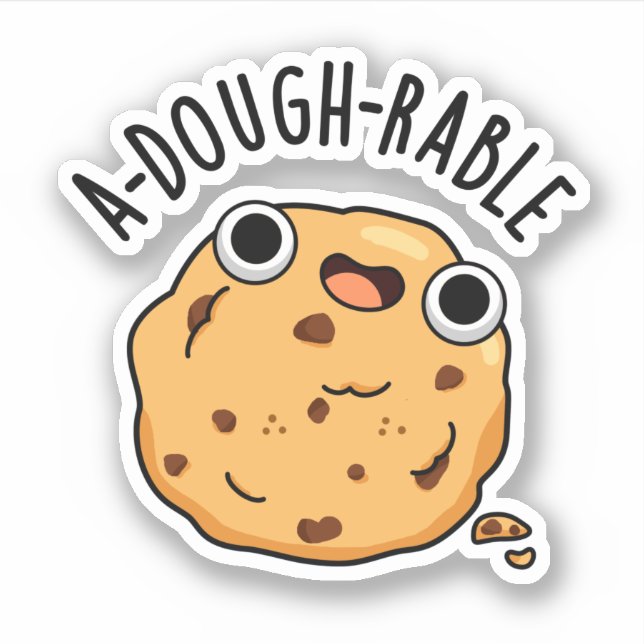 Ai-dough Funny Cookie Pun Aufkleber (Vorderseite)