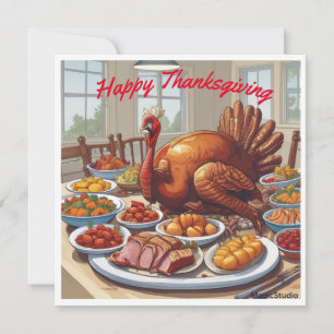 AI Download der Türkei Dinner Erntedank Card Karte