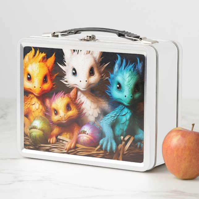 Ai Dragon Babies Metall Brotdose (Beispiel)