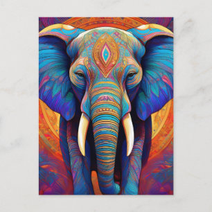 AI Elephant Postkarte