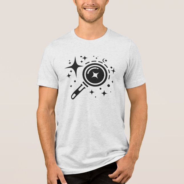 AI-Emblem Sparkle-Sterne, Leuchtturm des digitalen Tri-Blend Shirt (Vorderseite)