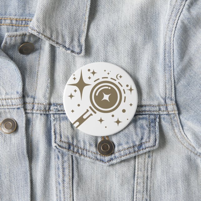 AI-Emblem Twinkle-Sterne, Leuchtturm der digitalen Button (Beispiel)