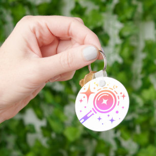 AI-Emblem Twinkle-Sterne, Leuchtturm der digitalen Schlüsselanhänger