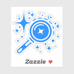 AI-Emblem Twinkle Sterne, Leuchtturm des digitalen Aufkleber