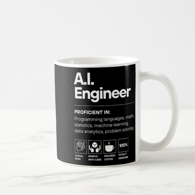 Ai Engineer Funny  Kaffeetasse (Rechts)