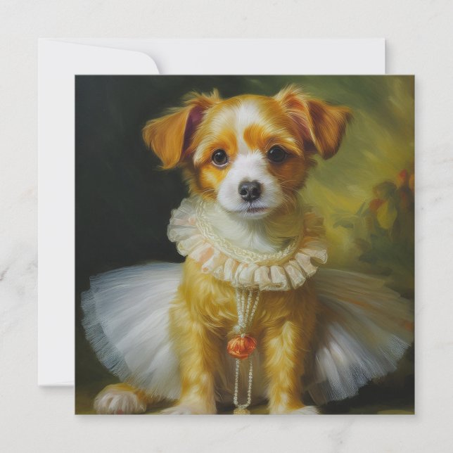 AI Extravagant Hund Feiertagskarte (Vorderseite)
