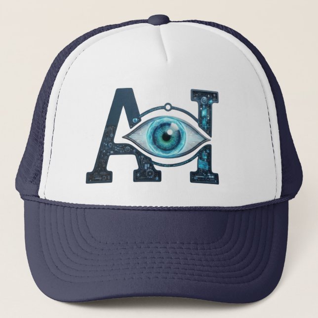 AI Eye Hat Truckerkappe (Vorderseite)