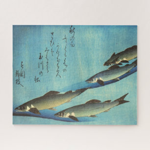 Ai (Forelle) - Hiroshiges Farbiger Japanischer Fis