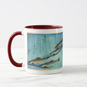 Ai (Forelle) - Hiroshiges farbiger japanischer Fis Tasse