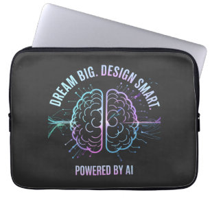 AI Futuristic Laptop Sleeve - Dream Big Design