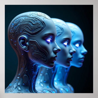 AI Generated Cyberpunk Art - Bold & Futuristic! N Poster