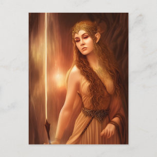 AI Generated Elven Goddess Postkarte