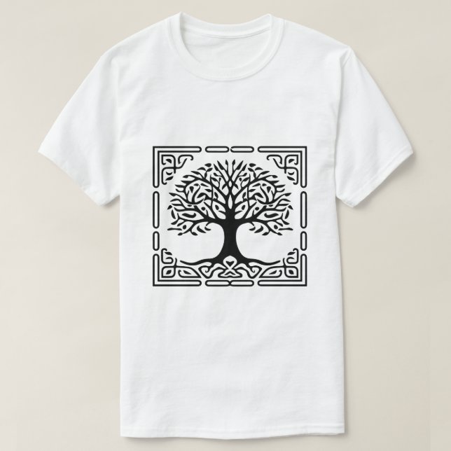 AI Generated Tree of Life Celtic T-Shirt (Design vorne)