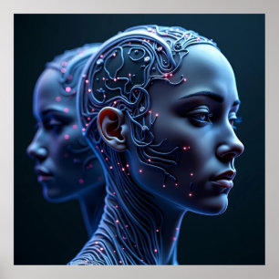 AI-generiertes Cyberpunk-Poster Poster