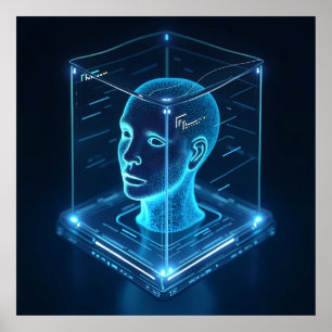 "AI-getriebene Gesichtserkennung Poster