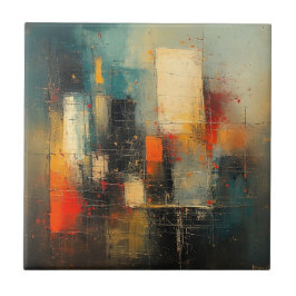 Ai hat eine abstrakte und widerstandsfähige Stadt  Fliese